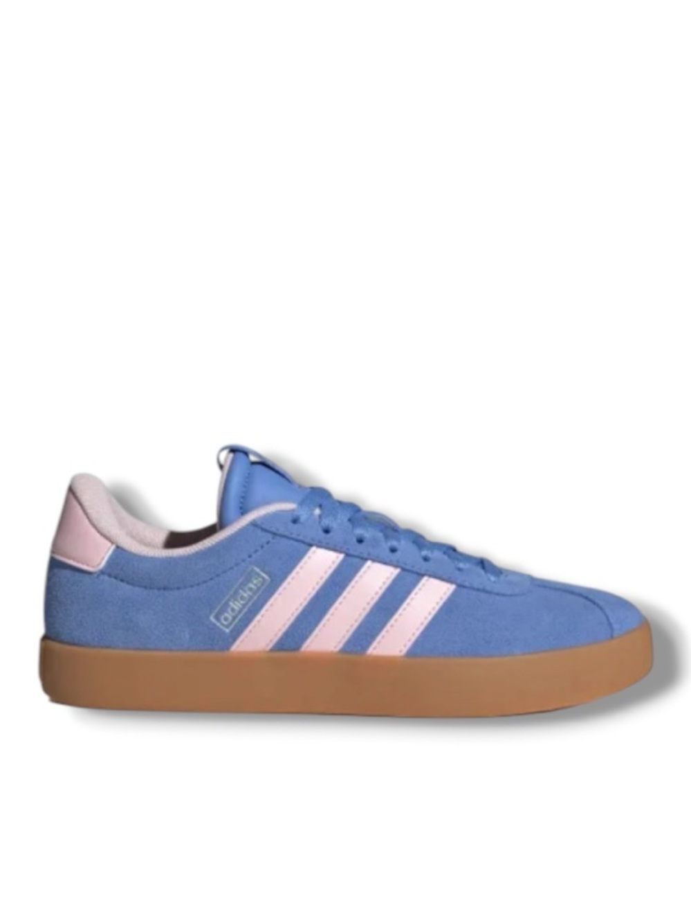 adidas Women's Blue and Pink Suede Athletic Sneakers